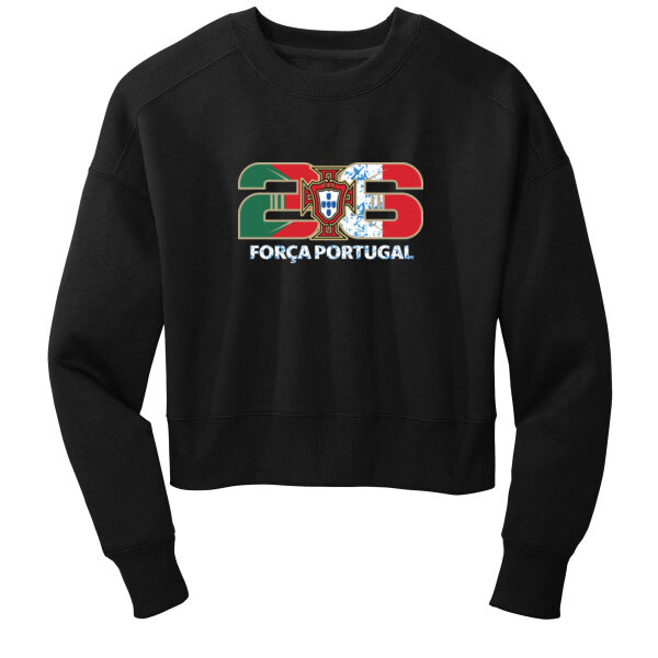 Portugal 26 Women's Perfect Weight Fleece Cropped Crew Thumbnail