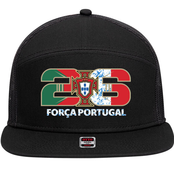 Portugal 26 - OTTO CAP "OTTO SNAP" 7 Panel Pro Style Mesh Back Trucker Snapback Hat Thumbnail